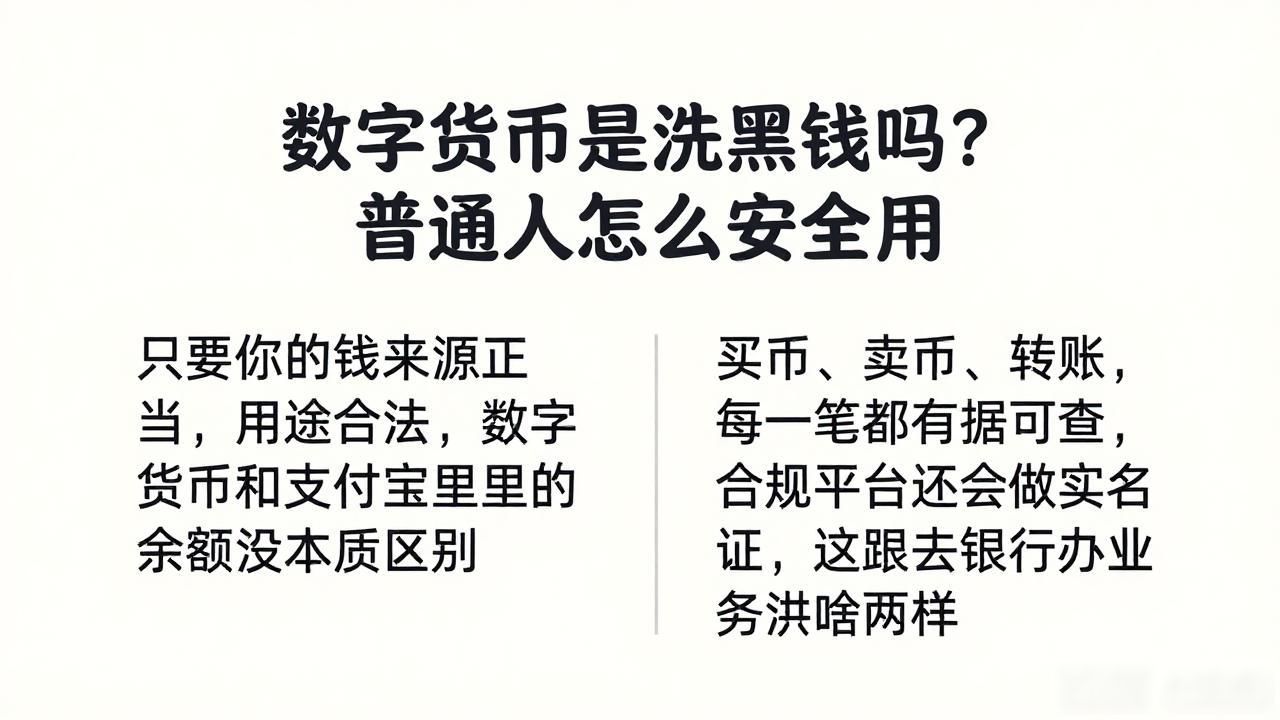 数字货币是洗黑钱吗？普通人怎么安全用