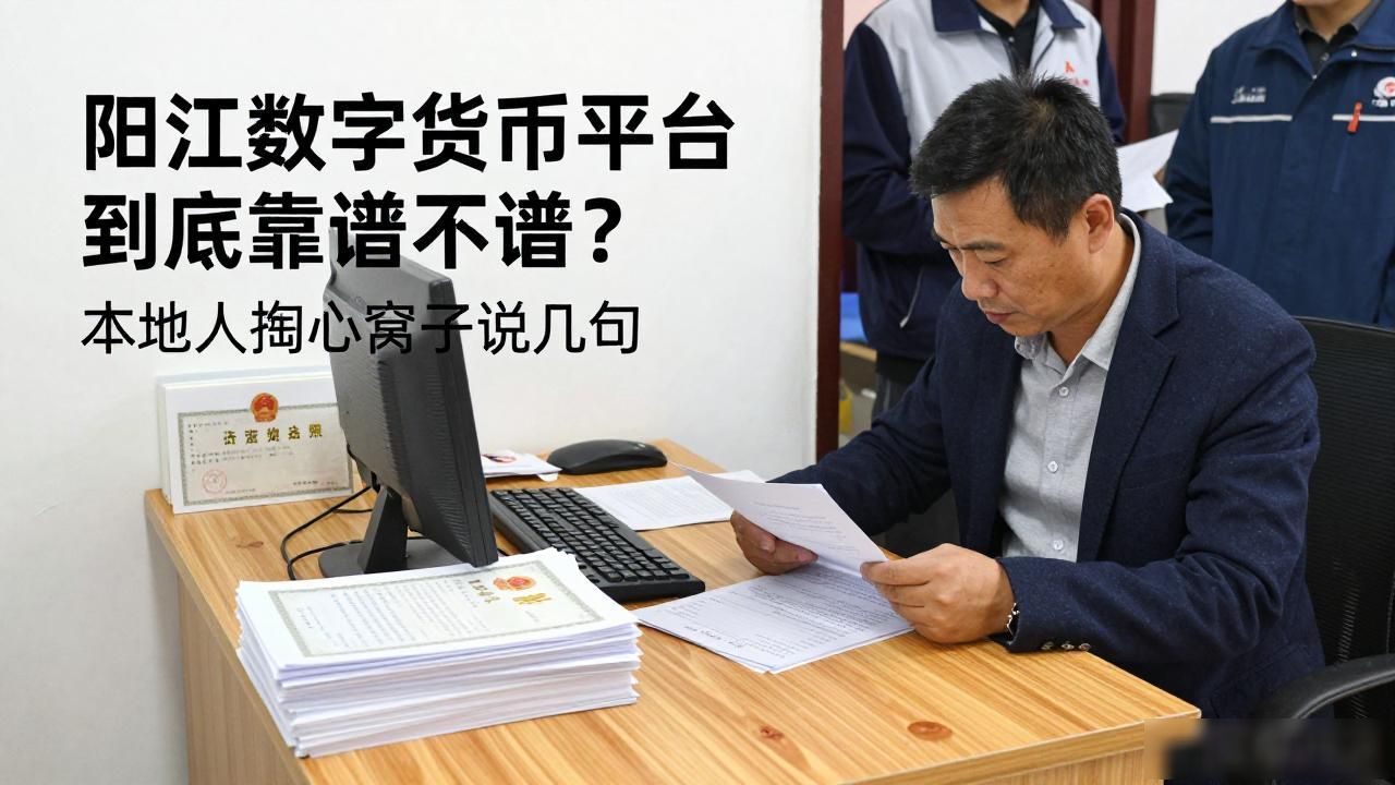 阳江数字货币平台到底靠谱不靠谱？本地人掏心窝子说几句